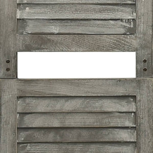 Separè 5 Pannelli Grigio 179x166 cm in Legno Massello