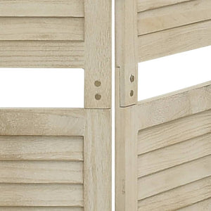 Separè 5 Pannelli 175 x 165 cm in Legno Massello di Paulownia