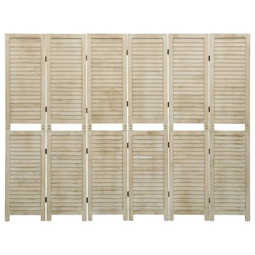 Separè 6 Pannelli 210 x 165 cm in Legno Massello di Paulownia