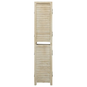 Separè 6 Pannelli 210 x 165 cm in Legno Massello di Paulownia