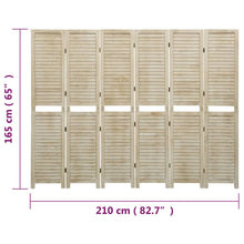 Load image into Gallery viewer, Separè 6 Pannelli 210 x 165 cm in Legno Massello di Paulownia