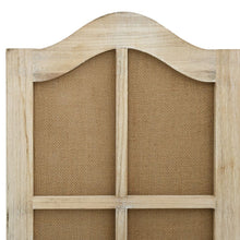 Load image into Gallery viewer, Separè 4 Pannelli Marrone 140x165 cm in Tessuto e legno