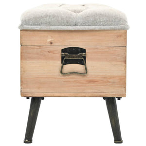 Panca Pouf con Vano contenitore 110 cm in Legno Massello di Abete