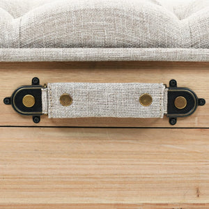 Panca Pouf con Vano contenitore 110 cm in Legno Massello di Abete