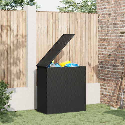 Box da Giardino in Rattan PE 100x49x103,5 cm Nero