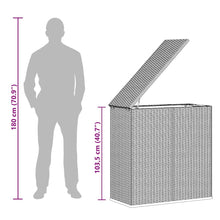 Carica l&#39;immagine nel visualizzatore di Gallery, Box da Giardino in Rattan PE 100x49x103,5 cm Marrone