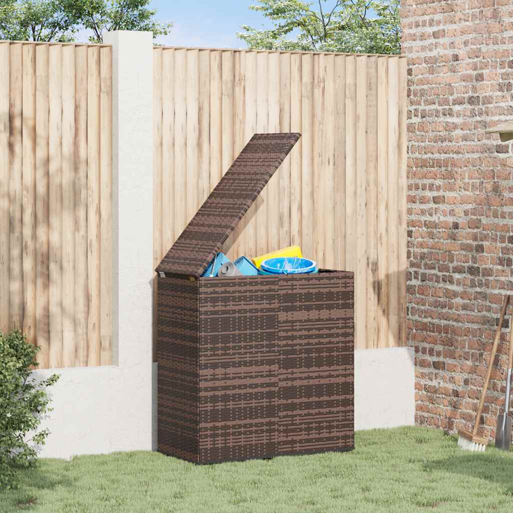 Box da Giardino in Rattan PE 100x49x103,5 cm Marrone