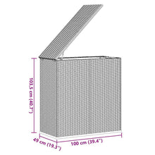 Carica l&#39;immagine nel visualizzatore di Gallery, Box da Giardino in Rattan PE 100x49x103,5 cm Grigio