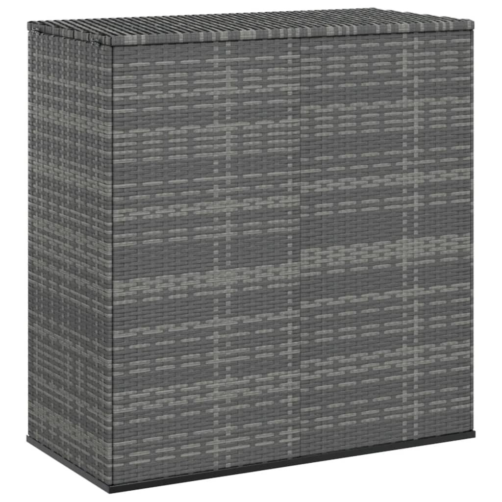 Box da Giardino in Rattan PE 100x49x103,5 cm Grigio