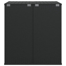 Carica l&#39;immagine nel visualizzatore di Gallery, Box da Giardino in Rattan PE 100x97,5x104 cm Nero