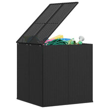 Carica l&#39;immagine nel visualizzatore di Gallery, Box da Giardino in Rattan PE 100x97,5x104 cm Nero