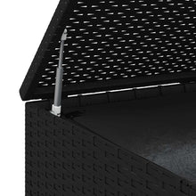 Carica l&#39;immagine nel visualizzatore di Gallery, Box da Giardino in Rattan PE 100x97,5x104 cm Nero