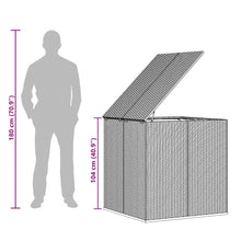 Carica l&#39;immagine nel visualizzatore di Gallery, Box da Giardino in Rattan PE 100x97,5x104 cm Grigio