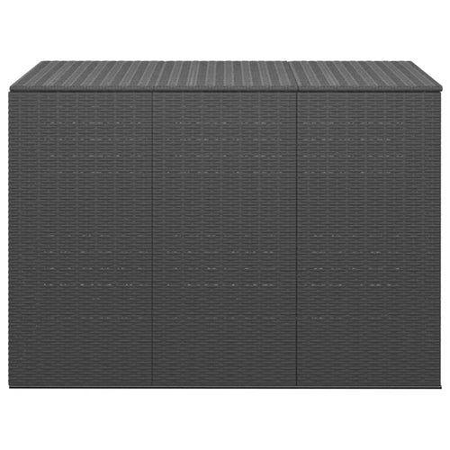 Baule da Giardino in Rattan PE 145x100x103 cm Nero