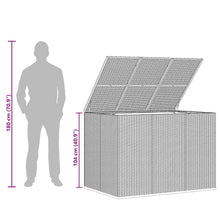 Load image into Gallery viewer, Baule da Giardino in Rattan PE 145x100x103 cm Marrone