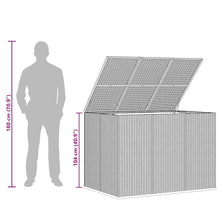 Carica l&#39;immagine nel visualizzatore di Gallery, Baule da Giardino in Rattan PE 145x100x103 cm Grigio