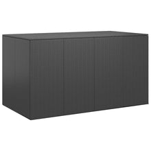 Load image into Gallery viewer, Baule da Giardino in Rattan PE 194x100x103 cm Nero
