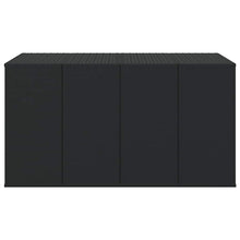 Load image into Gallery viewer, Baule da Giardino in Rattan PE 194x100x103 cm Nero