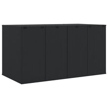 Load image into Gallery viewer, Baule da Giardino in Rattan PE 194x100x103 cm Nero