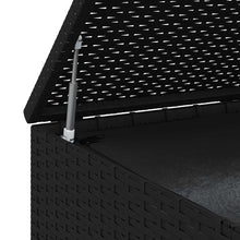 Load image into Gallery viewer, Baule da Giardino in Rattan PE 194x100x103 cm Nero