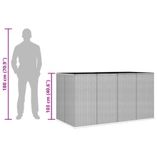 Load image into Gallery viewer, Baule da Giardino in Rattan PE 194x100x103 cm Nero