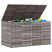 Carica l&#39;immagine nel visualizzatore di Gallery, Baule da Giardino in Rattan PE 194x100x103 cm Grigio