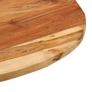 Tavolino 60x(42-62) cm in Legno Massello di Acacia e Ghisa