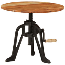Indlæs billede til gallerivisning Tavolino 60x(42-62) cm in Legno Massello di Acacia e Ghisa