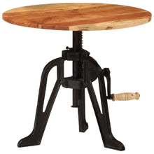 Indlæs billede til gallerivisning Tavolino 60x(42-62) cm in Legno Massello di Acacia e Ghisa