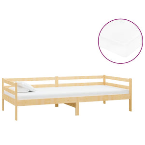 Divano Letto (con Materasso) 90x200 cm in Legno di Pino Naturale