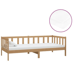 Divano Letto con Materasso 90x200 cm ambra in Legno di Pino