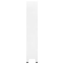 Carica l&#39;immagine nel visualizzatore di Gallery, Libreria Industriale Bianca con 2 ante 80x32x180 cm in Acciaio