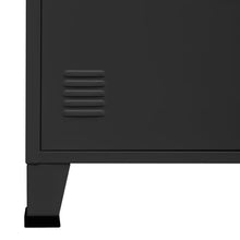 Carica l&#39;immagine nel visualizzatore di Gallery, Libreria Industriale Antracite con 2 ante 80x32x180 cm in Acciaio