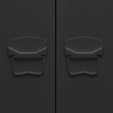 Carica l&#39;immagine nel visualizzatore di Gallery, Libreria Industriale Antracite con 2 ante 80x32x180 cm in Acciaio