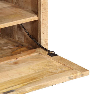 Panca con Vano PortaScarpe 85x40x45 cm in Legno Massello di Mango