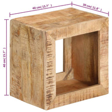 Indlæs billede til gallerivisning Tavolino 40x30x40 cm in Legno Massello di Mango