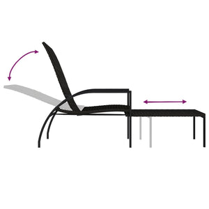 Set 2 Lettini in Rattan PE Marrone