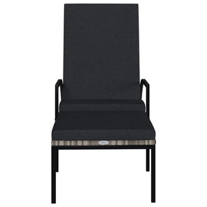 Set 2 Lettini in Rattan PE Antracite