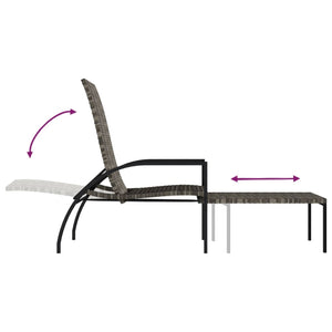 Set 2 Lettini in Rattan PE Antracite