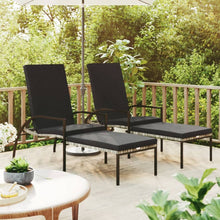 Charger l&#39;image dans la galerie, Set 2 Lettini in Rattan PE Antracite