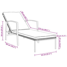 Laden Sie das Bild in den Galerie-Viewer, Set 2 Lettini con Tavolino in Polyrattan Marrone