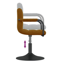 Load image into Gallery viewer, Set 6 pz Sedie da Pranzo Girevoli Marroni in Velluto