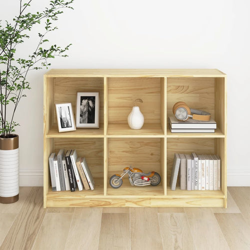 Libreria orizzontale 104x33x76 cm in Legno Massello di Pino