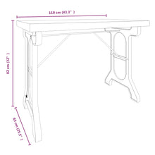 Indlæs billede til gallerivisning Tavolo da Pranzo 110x65x82cm in Legno Massello di Abete e Ferro