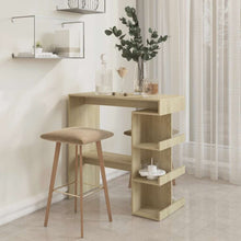 Charger l&#39;image dans la galerie, Tavolo Bar con Ripiani Rovere Sonoma 100x50x101,5 cm
