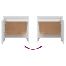 Load image into Gallery viewer, Comodini 2 pz Bianchi 45x34x44,5 cm in Truciolato