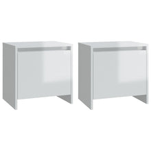 Carica l&#39;immagine nel visualizzatore di Gallery, Comodini 2 pz Bianco Lucido 45x34x44,5 cm in Truciolato