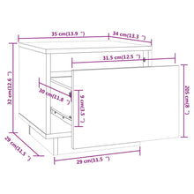 Carica l&#39;immagine nel visualizzatore di Gallery, Comodini 2 pz Bianchi 35x34x32 cm in Legno Massello di Pino