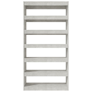 Libreria/Divisorio GrigioCemento 100x30x198cm Legno Multistrato