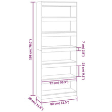 Charger l&#39;image dans la galerie, Libreria/Divisorio Rovere Fumo 80x30x198 cm in Truciolato